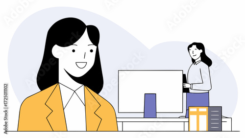 at investor of vertical camera mature holding smiling using fintech digital standing outdoors hispanic business office app professional tablet businesswoman business woman looking at latin  48136355 2