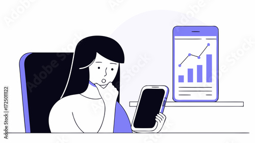 young pondering businesswoman business woman ceo for using latin phone hispanic holding dreaming female online app indian mobile space work office smartphone trading in cell manager copy ba 33928779 1