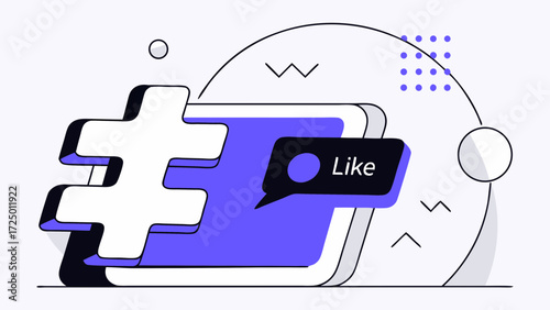 to 3d network bubble and vector like hashtag social design follow trending concept social speech media and marketing cartoon button 3d comment reply promotion tag in icon illustration 95536661 1