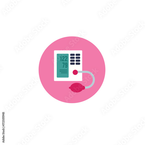 spygmomanometer icon flat design