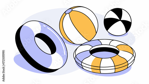 swim inflatable illustration ring objects vacation summer set in on pool vector icons orange time lifesaver travel and icon cartoon design 3d isolated toy swimming background 3d white rubbe 39090147 3