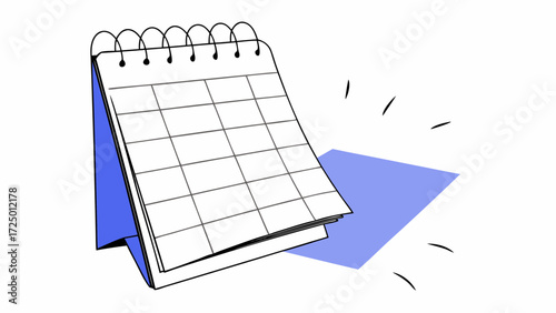 grid or concept isolated minimal creative icon 3d book design note rendering white realistic copy space cartoon text background date plan or for paper empty white on with 3d calendar note 65910036 1