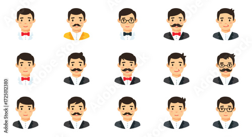 Diverse men expressing themselves with various hairstyles and facial hair, showcasing individuality and style in a modern and inclusive way.