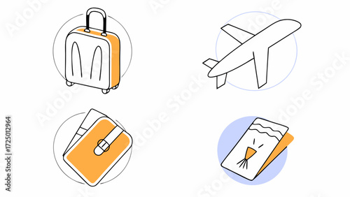 cartoon suitcase to luggage design cabin illustration journey vacation bag for flight travel booking set for time and 3d icon your tourism trip next plastic icons isolated 3d vector concept 37482398 1