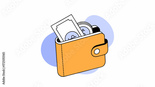 and background wallet cashless saving concept investment business financial on money isolated and cash card rendering credit 3d design and pay coin icon buy payment cartoon blue with 3d onl 67322483 1