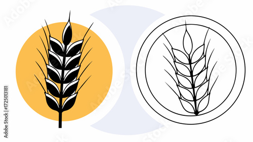 grain wheat icon vector oat 3d symbol 12053423 1