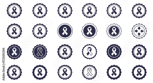 Collection of awareness ribbons displayed on white background symbolizes support for various causes and promotes hope and solidarity.