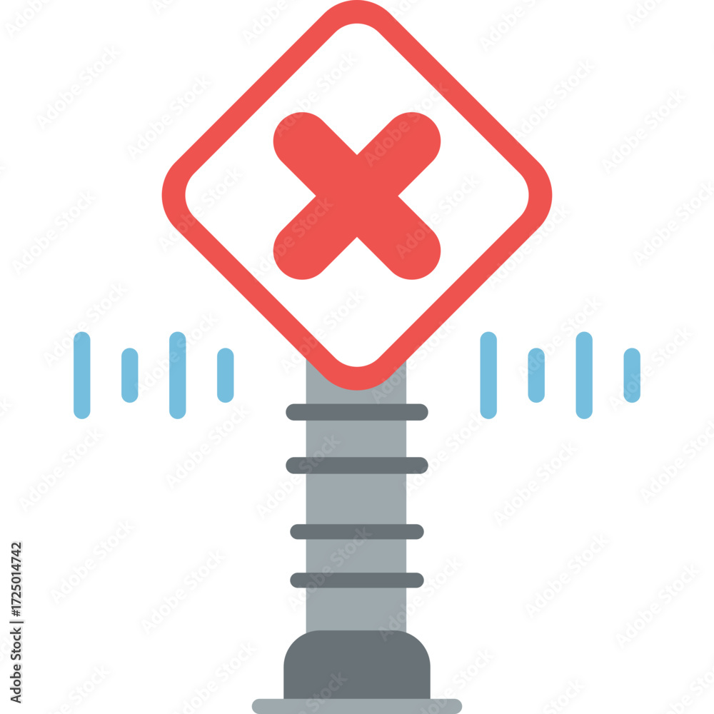 Obraz premium Road Sign Icon Vector Element