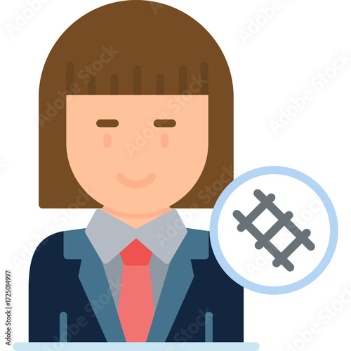 Stewardes Icon Vector Element