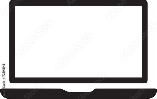 lcd monitor isolated on white