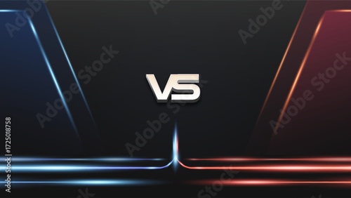DESCRIPTION	KEYWORDS
Futuristic versus background with glowing blue and red neon lights, VS text in the center. Perfect for gaming, competition, battle, or sports match template