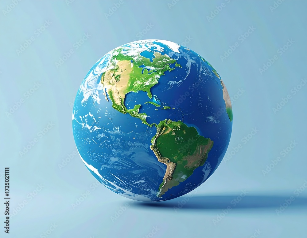 Fototapeta premium Earth globe on plain background
