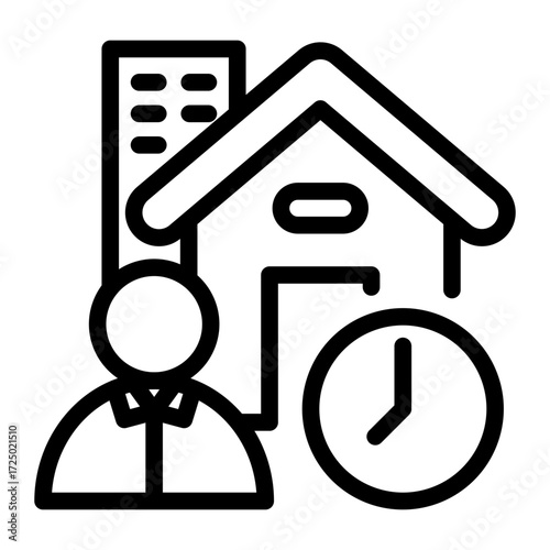 This Flexible work icon is suitable for the Office Work, Office Culture, etc.