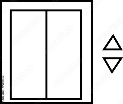 Elevator icon, lift isolated banner poster icons, , flat elements for logo design, web design and mobile applications, apps or ui, Vector graphic designs, Elevator press for visa vector