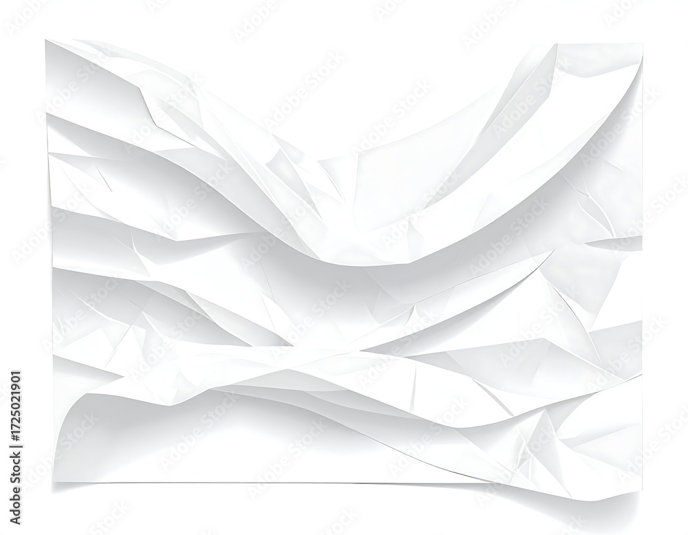 Fototapeta premium Abstract White Paper Crumpled Texture Background - Elegant & Modern Design