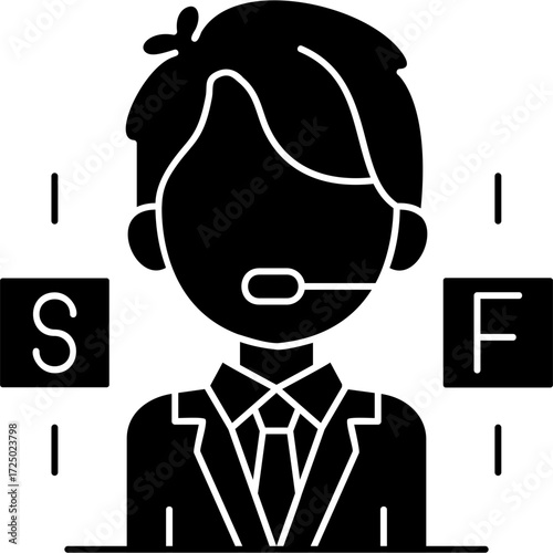 Telemarketer Icon Vector Element