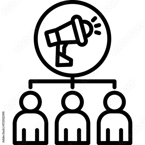 Pr Campaign line icon