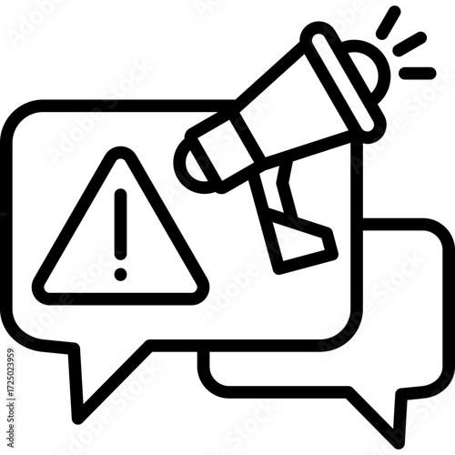 Crisis Communication line icon