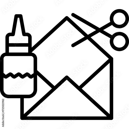 Message Crafting line icon