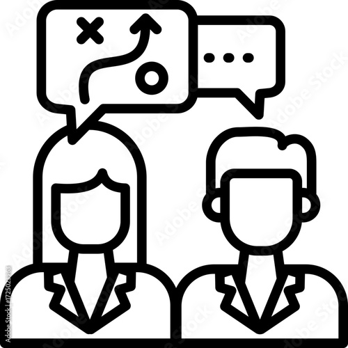 Communication Strategy line icon