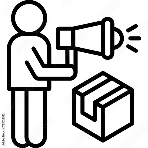 Brand Advocacy line icon