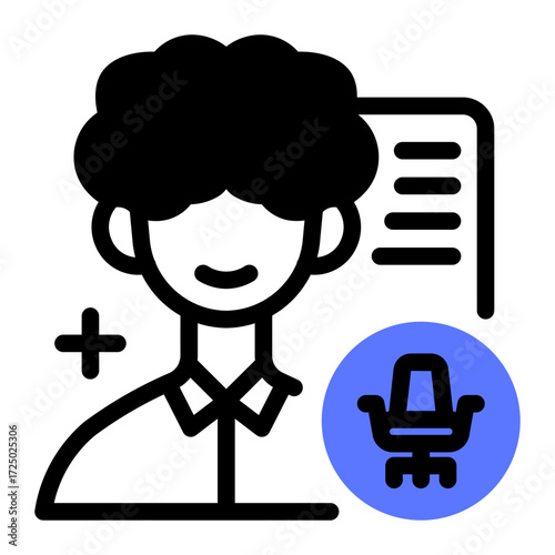 This Manager icon is suitable for the Office Work, Office Culture, etc.