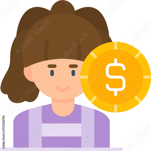 Businesswoman Icon Vector Element