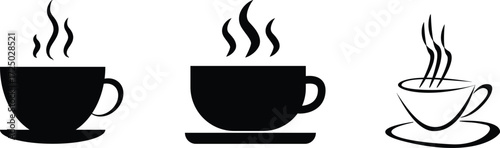 Variety of Coffee Cups Flat Design Vector