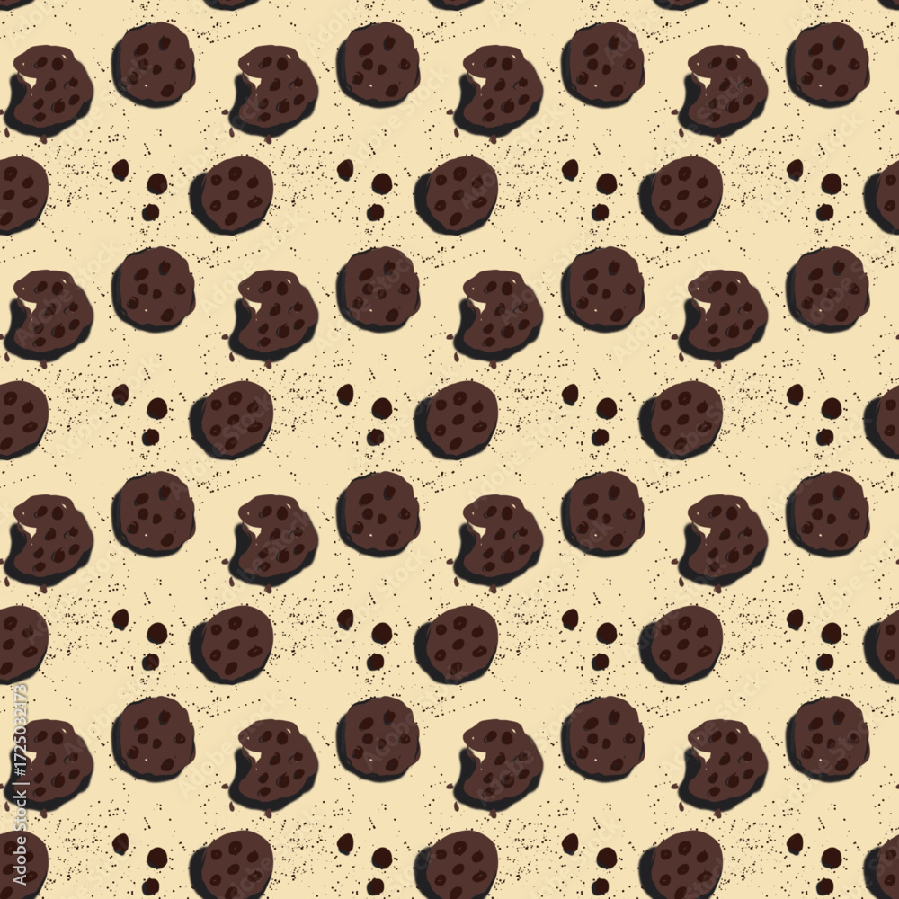 Obraz premium seamless background of choco cookies