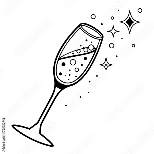 champagne glasses and champagne