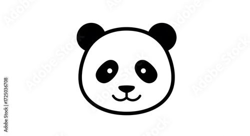 Panda face graphic design