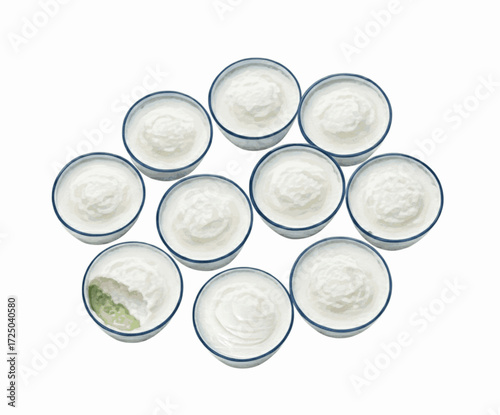 Steamed Silhouettes Thai dessert Khanom Thuai isolated watercolor vector illustration svg
