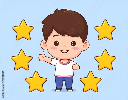 Happy Child with Positive Feedback.