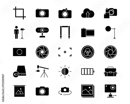 Photography Line Vector Icons