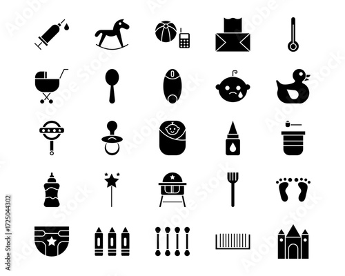 Baby Line Vector Icons