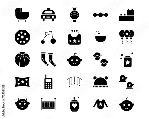 Baby Line Vector Icons