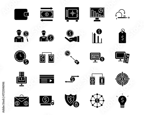 Finance and Money Line Vector Icons
