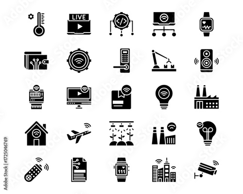 Internet of Things Line Vector Icons