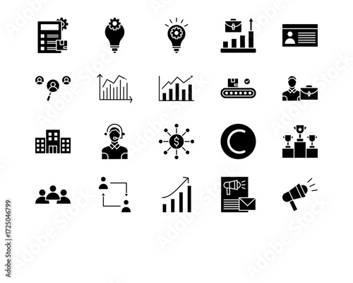 Entrepreneurship Line Vector Icons