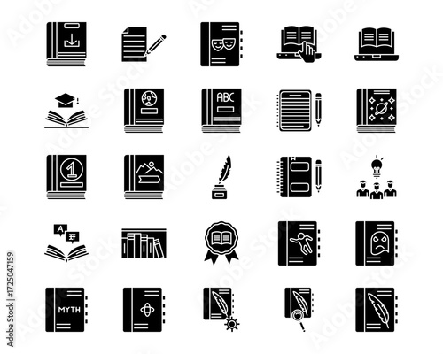 Literature Line Vector Icons