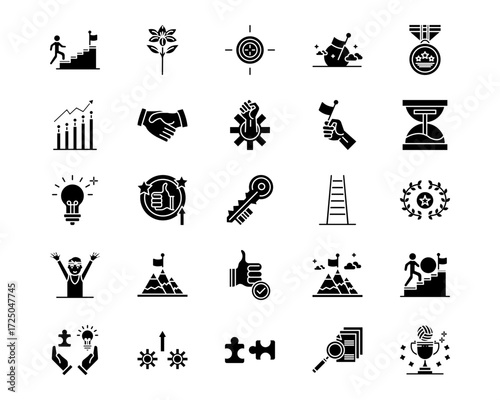 Achievements Line Vector Icons
