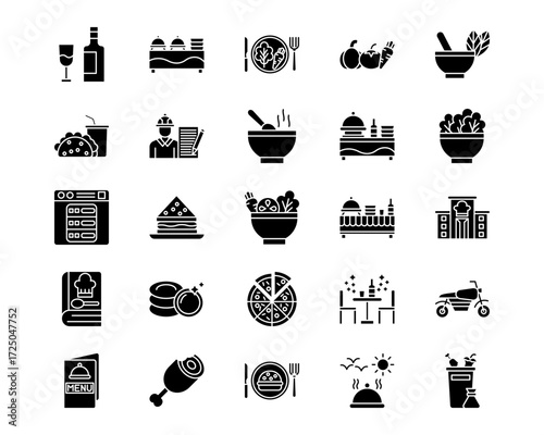 Catering Line Vector Icons