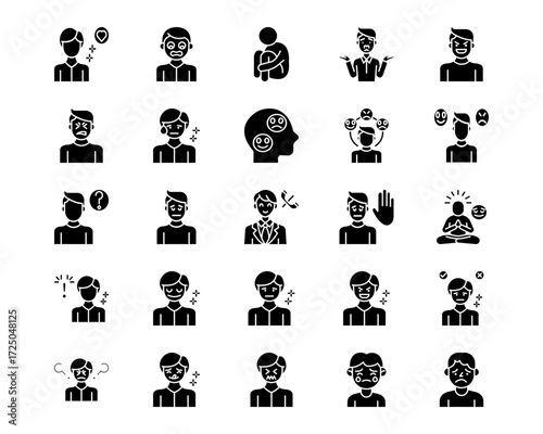 Emotional Intelligence Line Vector Icons
