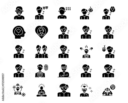 Emotional Intelligence Line Vector Icons