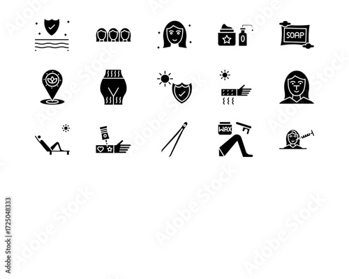 Skincare Line Vector Icons