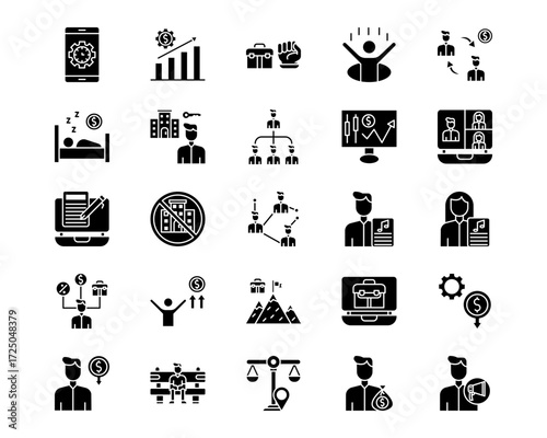 Home Based Business Line Vector Icons