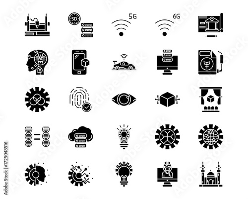 The Future Line Vector Icons