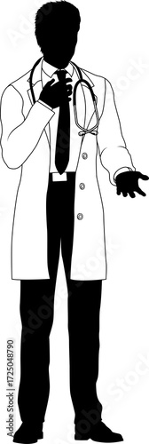 Doctor Man Medical Silhouet...