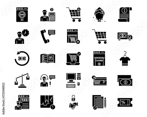 Web Store Line Vector Icons