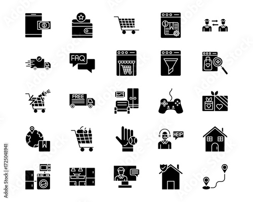 Web Store Line Vector Icons